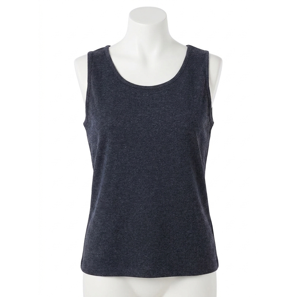 NEW ANGEL bra-friendly knit tank in denim